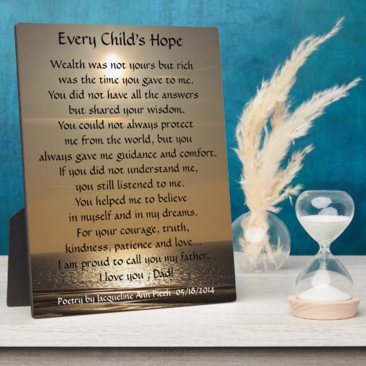 De poëzie van elke Kind Fotoplaat (Zijkant)