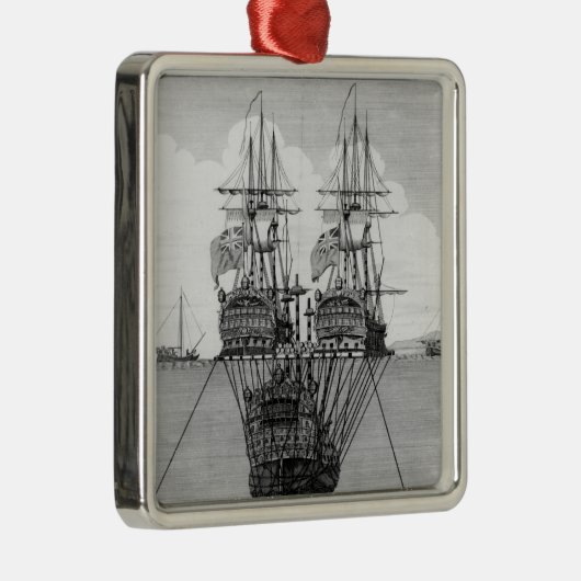 De poging om de HMS Royal te redden Metalen Ornament (Rechts)