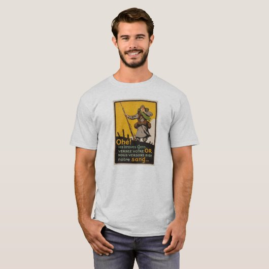 De "Poilu" van WWI - Reenact T-shirt (Voorkant volledig)
