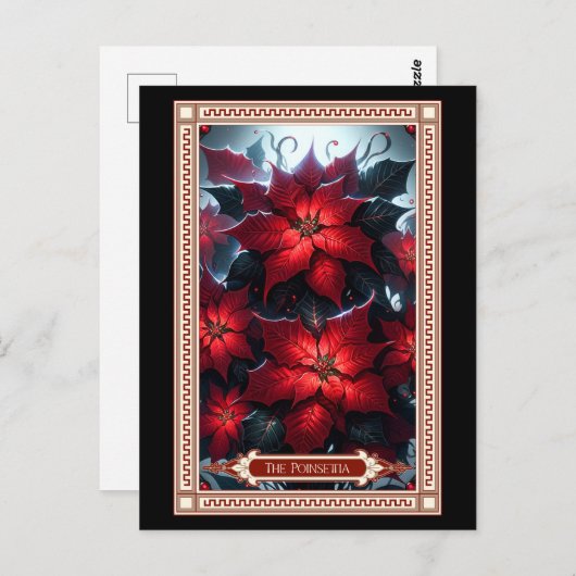 De Poinsettia Tarot Kaart (Voorkant / Achterkant)