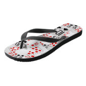 De poker die kaartenlens in een gelaagd patroon sp teenslippers (Schuin)