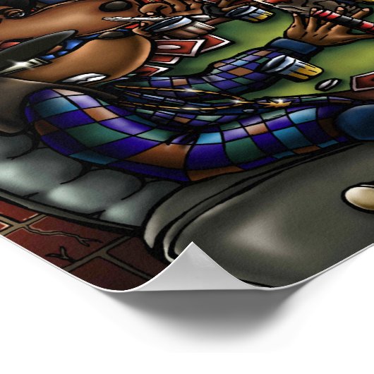 De Poker Dogs Poster (Hoek)