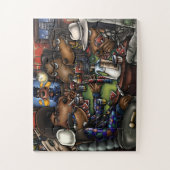 De poker-honden legpuzzel (Verticaal)