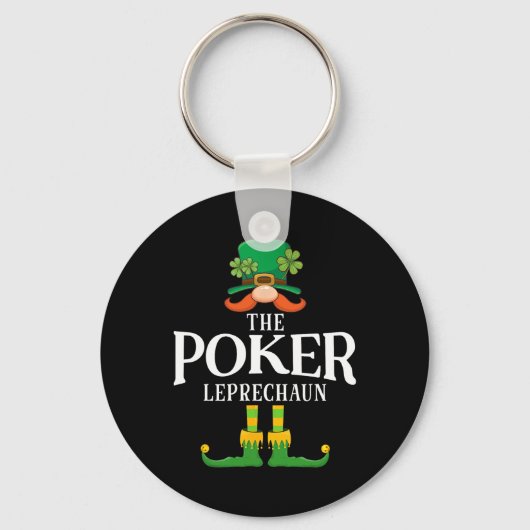 De Poker Leprechaun St Patricks Dag Matching Sleutelhanger (Voorkant)