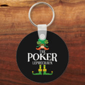 De Poker Leprechaun St Patricks Dag Matching Sleutelhanger (Voorkant)