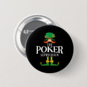De Poker Leprechaun St Patricks Day Matching Ronde Button 5,7 Cm (Voorkant /achterkant)