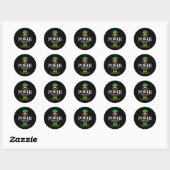 De Poker Leprechaun St Patricks Day Matching Ronde Sticker (Vel)