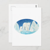 De Polar Beer Familie Briefkaart (Voorkant / Achterkant)