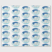 De Polar Beer Familie Cadeaupapier (Vlak)