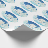 De Polar Beer Familie Cadeaupapier (Hoek)