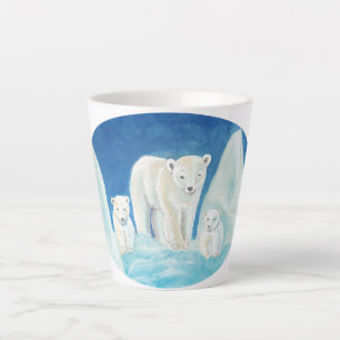 De Polar Beer Familie Latte Mok