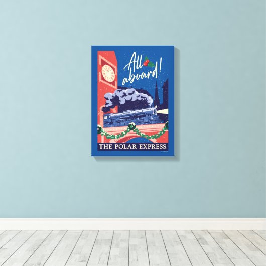 De Polar Express - Alles aan boord! Canvas Afdruk (Insitu (Houten vloer))