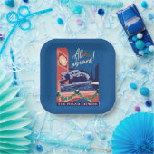 De Polar Express - Alles aan boord! Papieren Bordje (Feest)