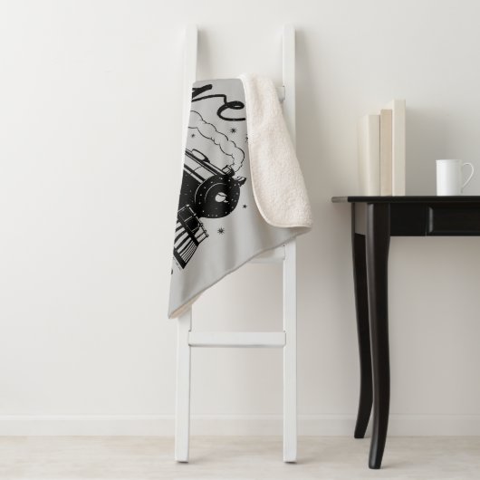 De Polar Express - Geloof |  grafisch Sherpa Deken (In situ)