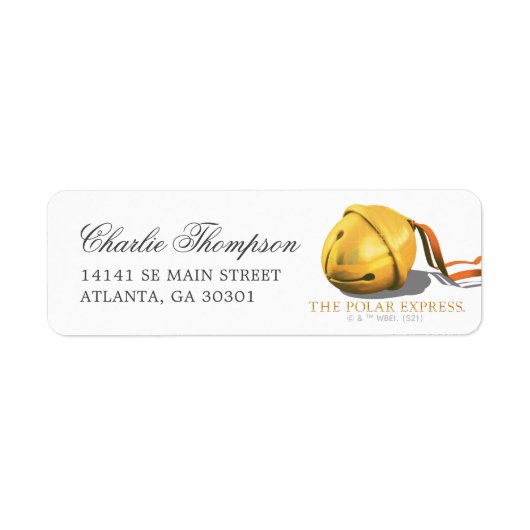 De Polar Express Pajama Slumber Party Etiket (Voorkant)