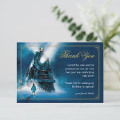 De Polar Express Pajama Slumber Party - Hartelijk Bedankkaart (Staand voorkant)