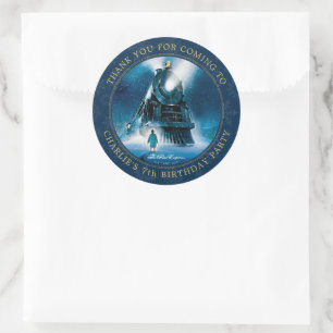 De Polar Express Pajama Slumber Party - Hartelijk  Ronde Sticker