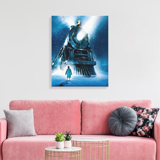 De Polar Express pyjama Canvas Afdruk (Insitu (Woonkamer))