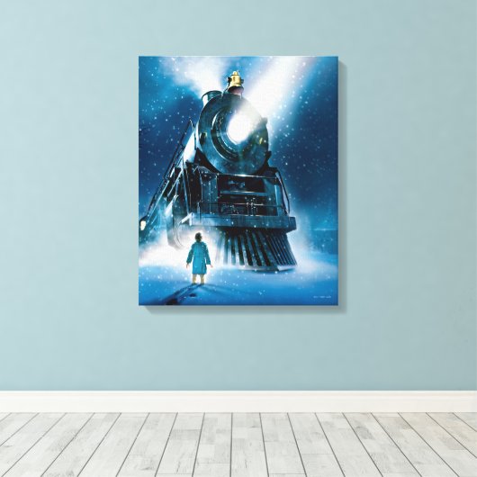 De Polar Express pyjama Canvas Afdruk (Insitu (Houten vloer))