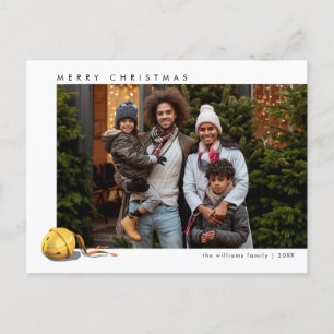 De Polar Express Sleigh Bell Kerstfoto Feestdagenkaart