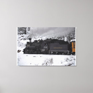De Polar Express stoommachine Canvas Afdruk