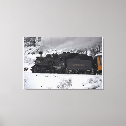 De Polar Express stoommachine Canvas Afdruk (Voorkant)
