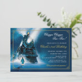 De Polar Express trein | Pyjama 2e verjaardag Kaart (Staand voorkant)