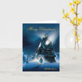 De Polar Express | Vrolijk kerstfeest Kaart (Gele Bloem)