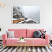 De polardrukregel zet de bocht om canvas afdruk (Insitu (Woonkamer))