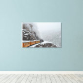 De polardrukregel zet de bocht om canvas afdruk (Insitu (Houten vloer))