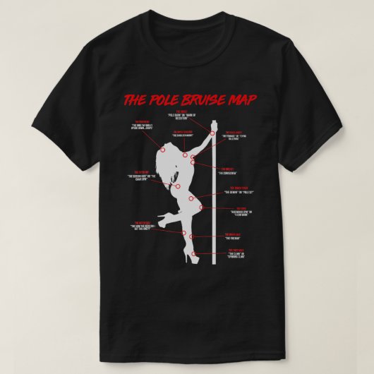 De Pole Bruise Map Dansend Practice Dance T-shirt (Design voorkant)