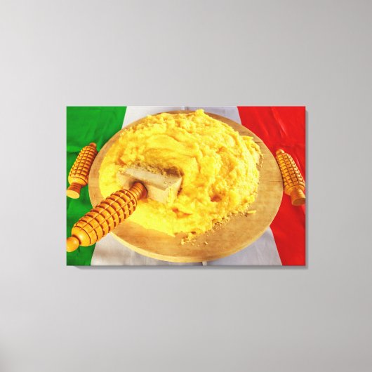 De Polenta Een Typisch Recept op Canvasprint Canvas Afdruk (Voorkant)