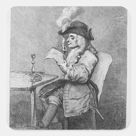 De politicus, met de naam John Keyse Sherwin Vierkante Sticker (Voorkant)