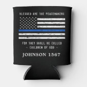 De politie is de 'PeaceMakers Thin Blue Line' Blikjeskoeler (Voorkant)