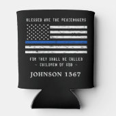 De politie is de 'PeaceMakers Thin Blue Line' Blikjeskoeler (Achterkant)