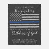 De politie is de vredeshandhavers in de blauwe lij fleece deken (Voorkant)