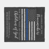 De politie is de vredeshandhavers in de blauwe lij fleece deken (Voorkant (Horizontaal))