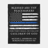 De politie is de vredeshandhavers in de blauwe lij fleece deken (Voorkant)