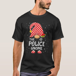De politie komt overeen met Kerstmis met de famili T-shirt