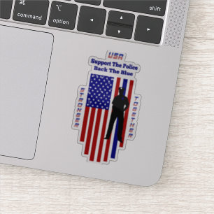 De politie ondersteunen sticker