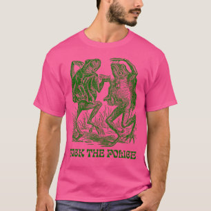 De politie retro anti-establishment kikkers t-shirt