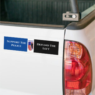 De politie steunen - Links verdedigen Bumpersticker