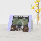 De Politie van Basset Hound Kaart (Gele Bloem)