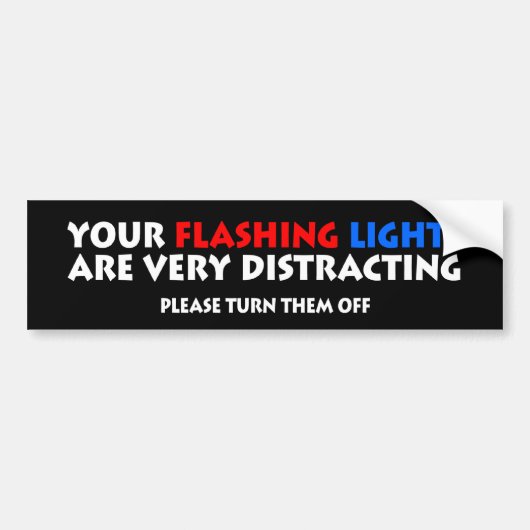 De politie van de politie van het Flashing Lights Bumpersticker (Voorkant)