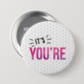 De politie van Grammar - Het is u Button (Voorkant /achterkant)