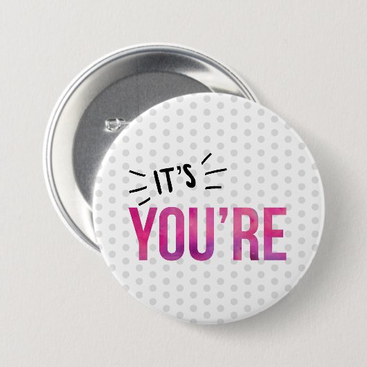 De politie van Grammar - Het is u Button (Voorkant /achterkant)