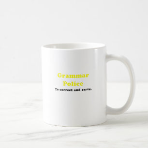 De politie van Grammar om te verbeteren en te dien Koffiemok
