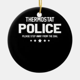 De politie van thermostaat gaat weg van de wijzerp keramisch ornament