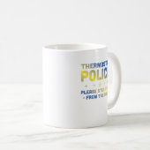 De politie van thermostaat gaat weg van de wijzerp koffiemok (Voorkant rechts)