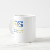 De politie van thermostaat gaat weg van de wijzerp koffiemok (Voorkant links)